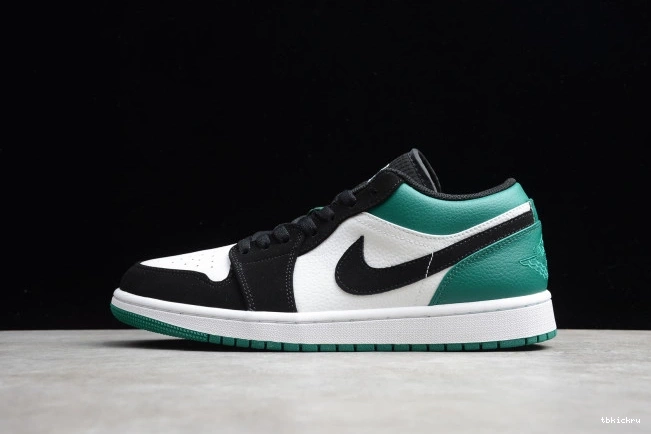 Rep TBkick White Jordan Green Mystic Air 1 553558-113 Low Black 0627